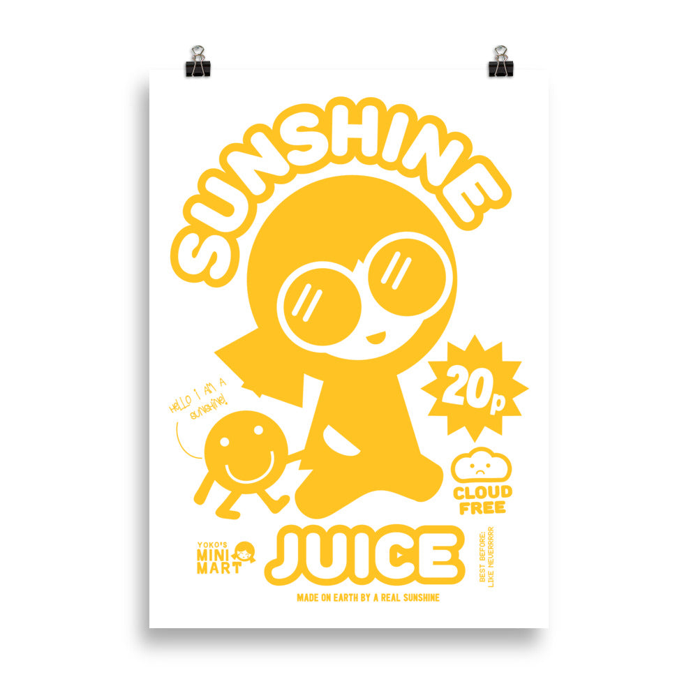 A cheery retro style graphic poster featuring a cute illustration