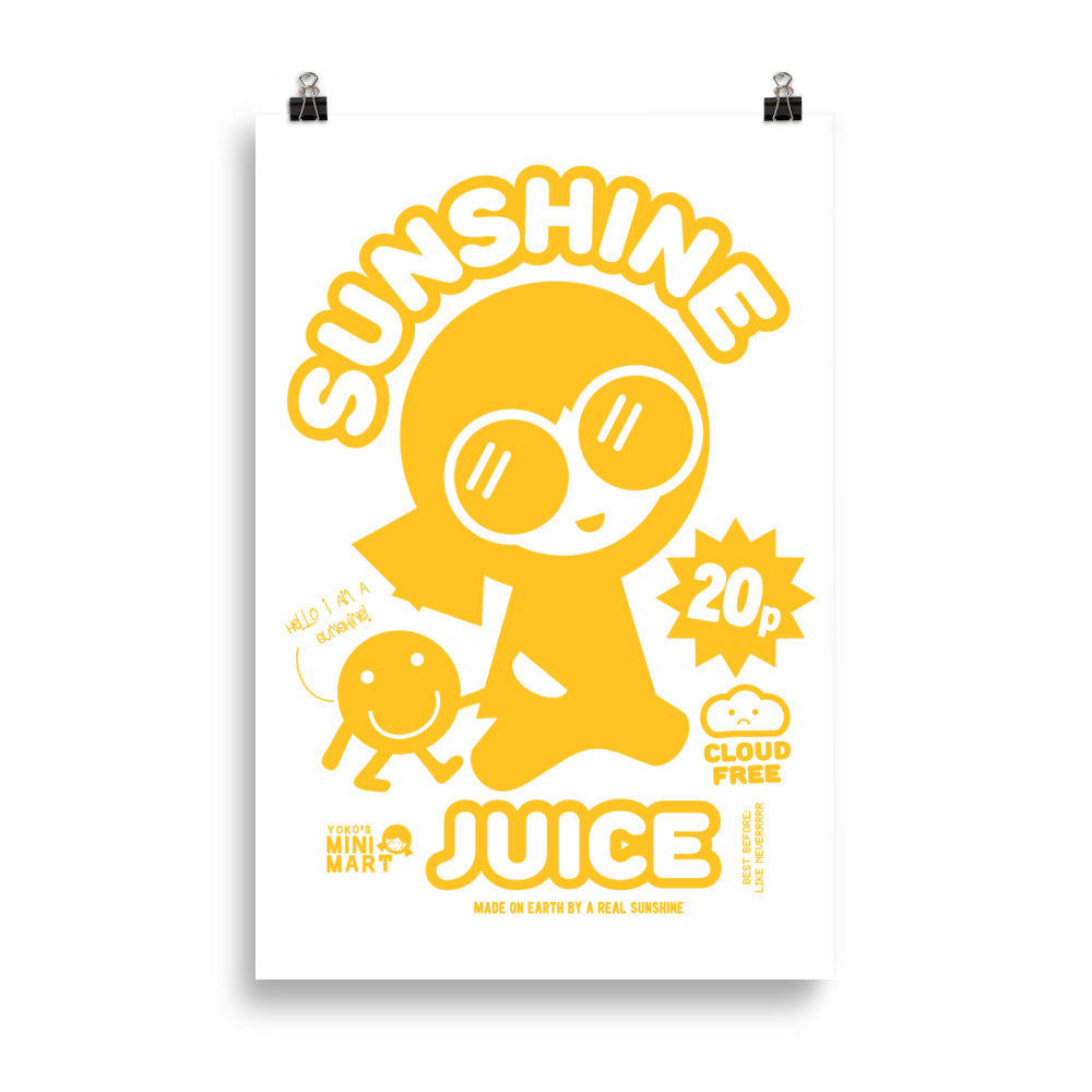 Yellow retro poster for kitchen